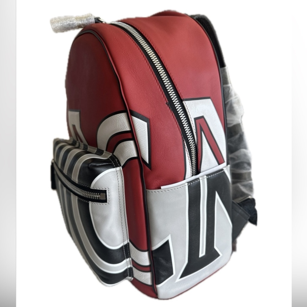 SOLD! MCM $1,750 Black Red Leather Contrast Backpack LIMITED EDITION